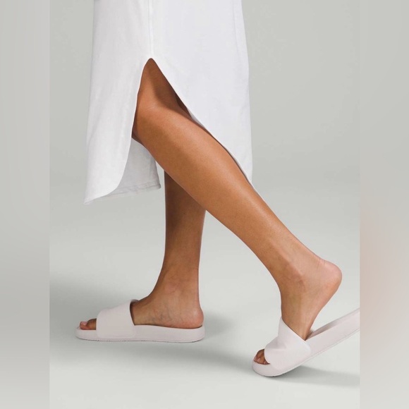 NWOT Lululemon Pima Cotton Open-Back Midi Dress White - Picture 2 of 7